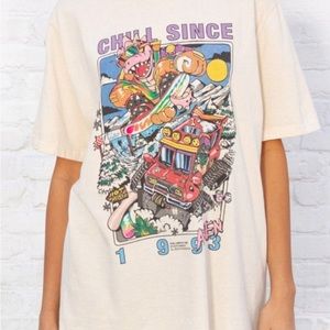 brandy melville chill since oversized tee one size